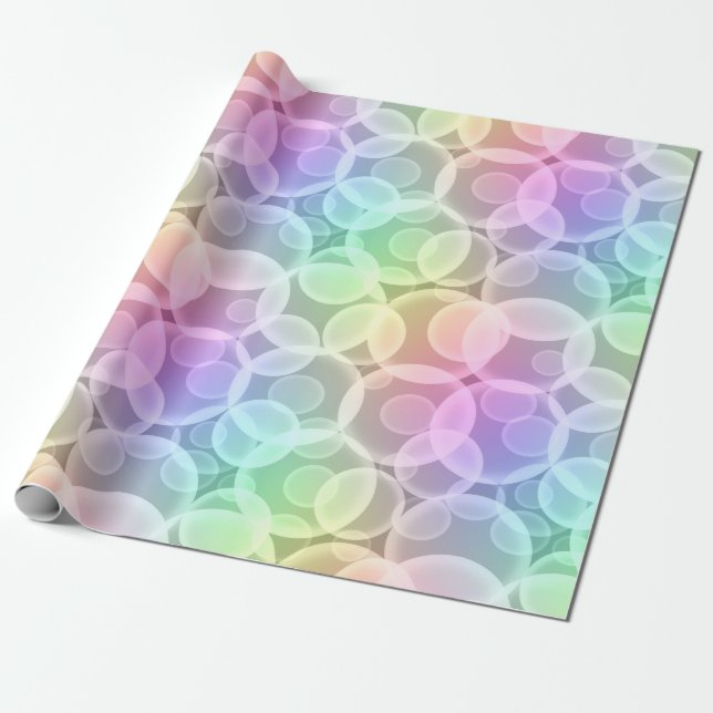 Papier Cadeau Bulles arc-en-ciel (Déroulé)