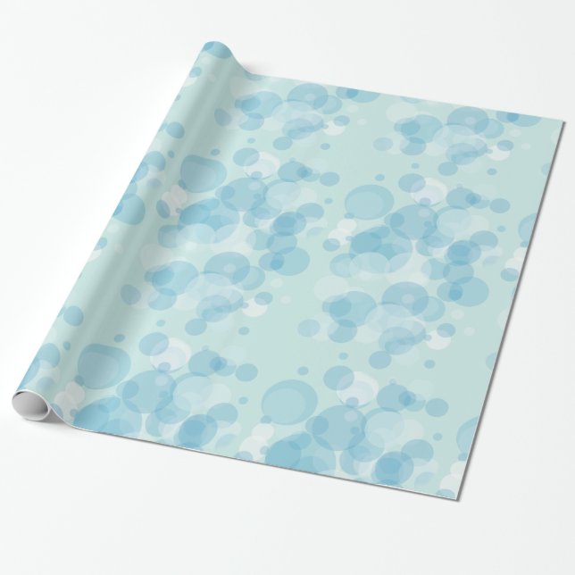 Papier Cadeau Bulles bleues (Déroulé)