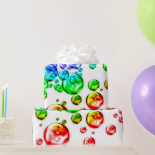 Papier Cadeau bulles colorées