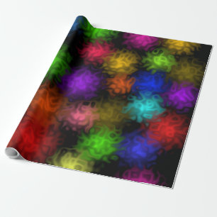 Papier Cadeau Bulles de couleurs Tourbillonnant
