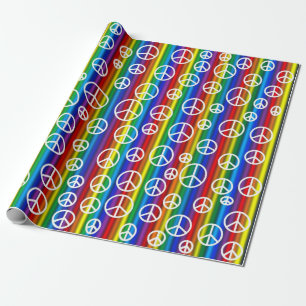 Papier Cadeau Bulles de signes de paix