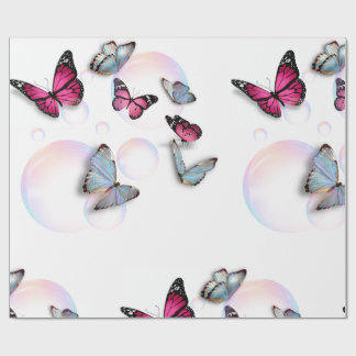 Papier Cadeau Bulles et papillons