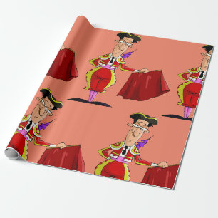 Papier Cadeau Bullfighter Et Papier D'Emballage Red Cape