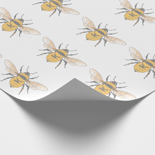 Papier Cadeau Bumblebee réaliste (Coin)