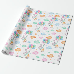 Papier Cadeau Bunnies d'aquarelles
