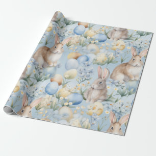 Papier Cadeau Bunnies et Jardin des Oeufs