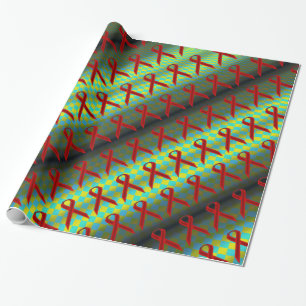 Papier Cadeau Burgundy Stand Ribbon Motif par Kenneth Yoncich
