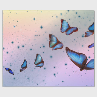 Papier Cadeau BUTTERFLITS EN Papier D'EMBALLAGE DOUCE