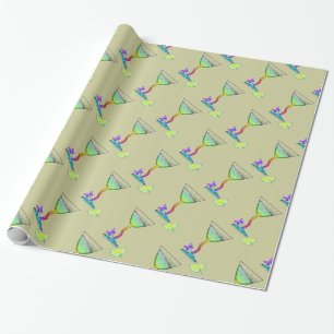 Papier Cadeau Butterfly Martini
