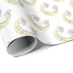 Papier Cadeau C lettre monogramme papier d'emballage personnalis