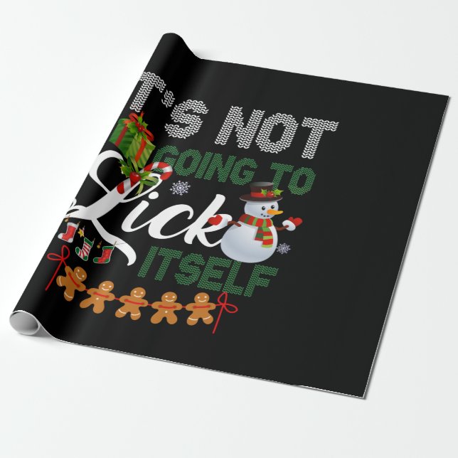 Papier Cadeau Ça ne va pas se lick Snowman (Déroulé)