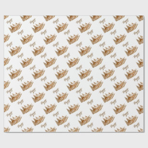 Papier Cadeau Cabine de rondin confortable - Hygge ou votre