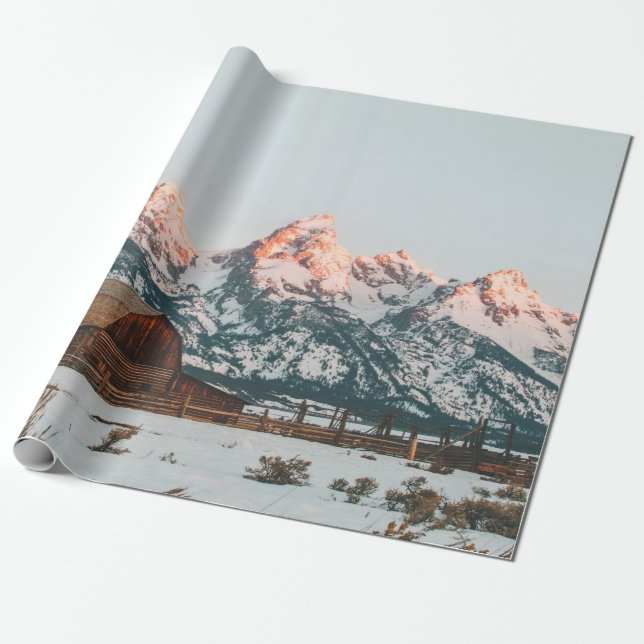 Papier Cadeau Cabine matinal Sunrise au Grand Teton National Par (Déroulé)