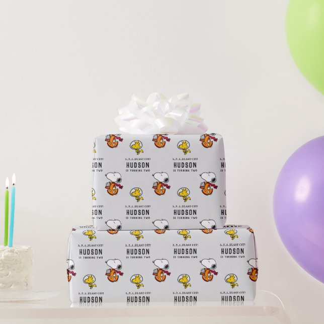 Papier Cadeau cacahuètes | Snoopy Space Anniversaire (Cadeaux de fête)