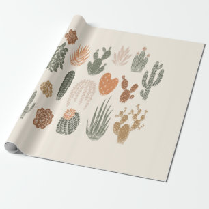 Papier Cadeau Cactus et succulent motif sans soudure