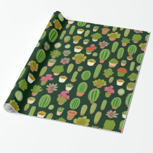 Papier Cadeau Cactus et Succulent Wonderland