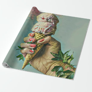 Papier Cadeau Cadeau amoureux de crème glacée