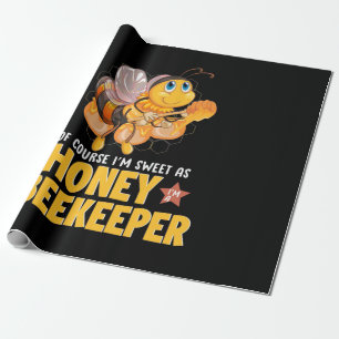Papier Cadeau Cadeau apiculteur Je Suis Douce Comme Abeignets