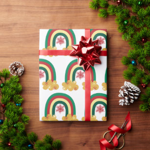 Papier Cadeau Cadeau Arc-en-ciel Noël mignon
