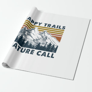 Papier Cadeau Cadeau Camper Happy Trails Nature Call Anniversa
