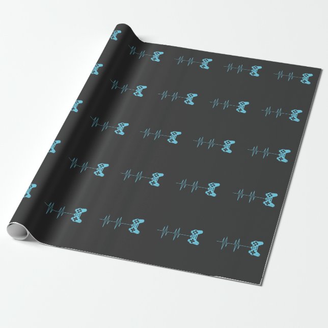 Papier Cadeau Cadeau d'amant de jeu vidéo de T-shirt de (Déroulé)