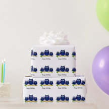 Cadeau d'anniversaire de conception de hiboux bleu