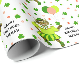 Papier Cadeau Cadeau d'anniversaire irlandais