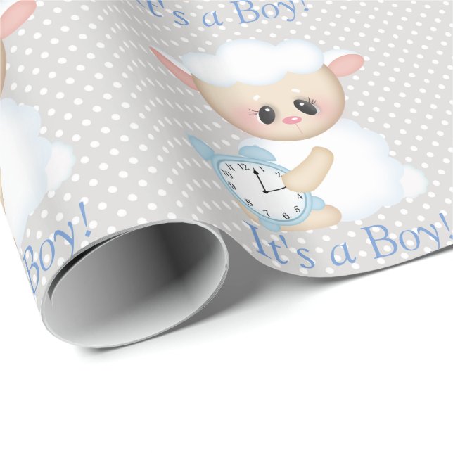 Papier Cadeau Cadeau de baby shower personnalisé par coutume (Coin rond)