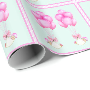 Papier Cadeau Cadeau de Baby Shower pour Jumelles Filles