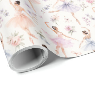 Papier Cadeau Cadeau de ballerine à l'aquarelle 