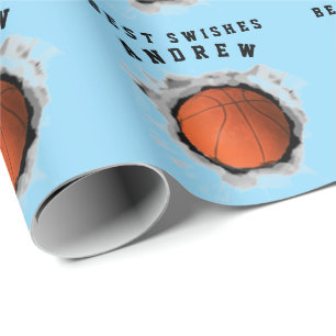 Papier Cadeau Cadeau de basket-ball personnalisé
