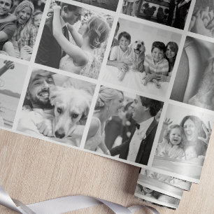 Papier Cadeau Cadeau de collage de photos de 30 personnalisées