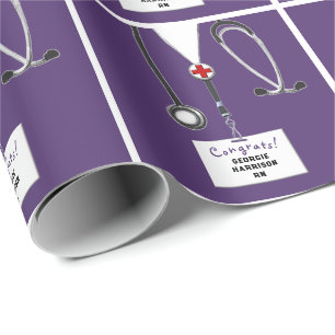 Papier Cadeau Cadeau de diplôme d'infirmière
