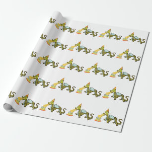 Papier Cadeau Cadeau de fête d'anniversaire dragon