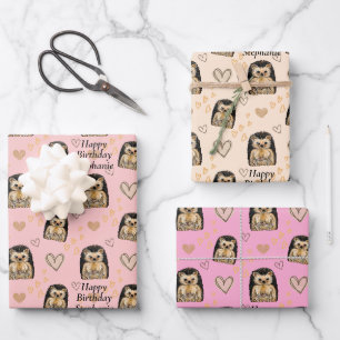 Papier cadeau cadeau de Hérisson personnalisé