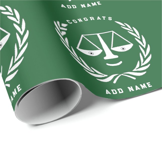 Papier Cadeau Cadeau de la faculté de droit de l'avocat (Coin rond)