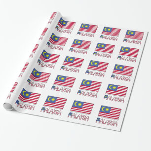 Papier Cadeau Cadeau de la Malaisie et du drapeau malaisien