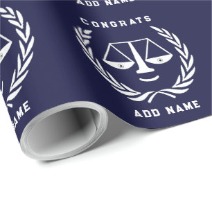 Papier Cadeau Cadeau de l'école de droit d'avocat personnalisé