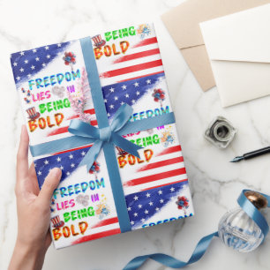 Papier Cadeau Cadeau de liberté réside dans l'audace