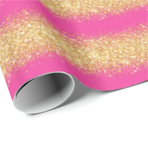 Papier Cadeau Cadeau de luxe Populaire Parties scintillant rose
