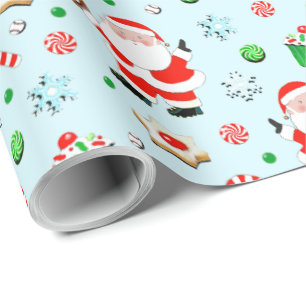 Papier Cadeau Cadeau de Noël de baseball