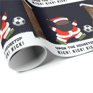 Papier Cadeau Cadeau de Noël de football