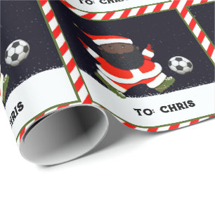 Papier Cadeau Cadeau de Noël de football