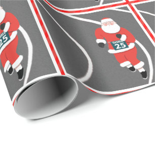 Papier Cadeau Cadeau de Noël de piste et de course à pied