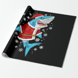 Papier Cadeau Cadeau de Noël de requin Père Noël Cadeaux