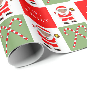 Papier Cadeau Cadeau de Noël de softball pour filles