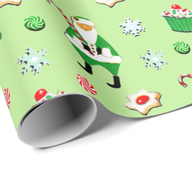 Papier Cadeau Cadeau de Noël irlandais (Coin rond)