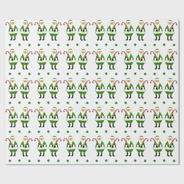 Papier Cadeau Cadeau de Noël irlandais (Plat)