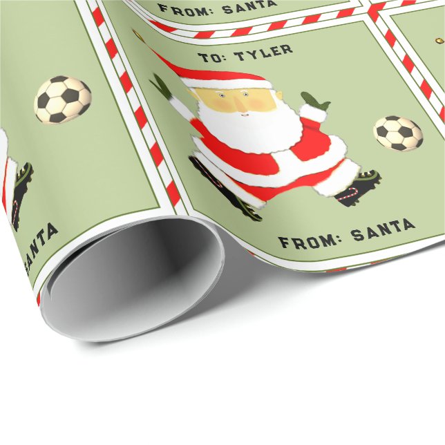 Papier Cadeau Cadeau de Noël personnalisé (Coin rond)