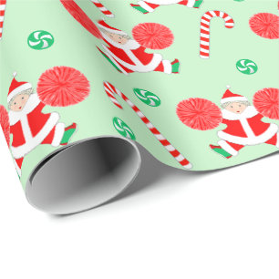 Papier Cadeau Cadeau de Noël pom-pom girl